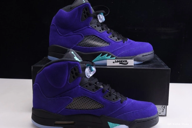 1st Kicks Shoes Air 136027-500 Grape Alternate Retro Jordan 5 0726